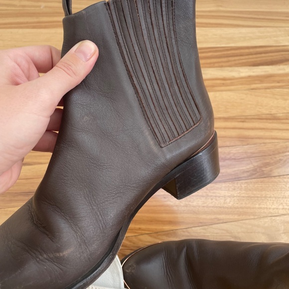 Vintage Leather Chelsea Boots w/Rose Gold -Veronique Branquinho- fits (9.5 US) - Picture 2 of 5
